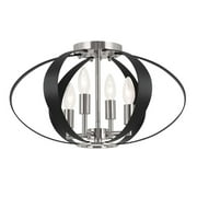 52588PN-Kichler Lighting-Cecil - 4 Light Flush Mount-10.5 Inches Tall and 17.75 Inches Wide-Polished Nickel Finish